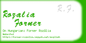 rozalia forner business card